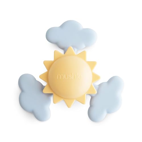 mushie Sunshine Suction Spinner Toy | Toddler Sensory Toys for Bath & Play - style: Sunshine