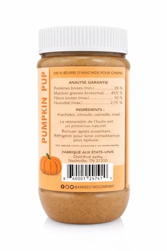 Pumpkin Pup Buddy BUDDER, 100% Natural Dog Peanut Butter, Healthy Peanut Butter Dog Treats, Made in USA, (17oz Jars) - size: 1.06 Pound (Pack of 1)