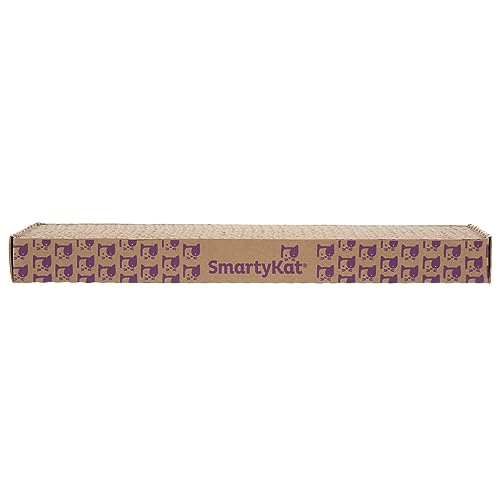 SmartyKat Super Scratcher Corrugated Cat Scratcher and Scratch Pad for Cats, Catnip Infused with Catnip, Scratchers for Indoor Cats and Kittens, Cardboard Scratching Post (Pack of 12) - size: (Pack of 12), style: Rectangle Scratcher