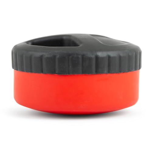 Jeffers Pet Natural Rubber Dog Chew Toy – Red Hocky Disc, Large – Treat Dispensing, Vanilla Scent, Durable, Non-Toxic, Dishwasher Safe, Interactive Fetch & Tug Toy - Perfect for Training - color: Red, size: Large