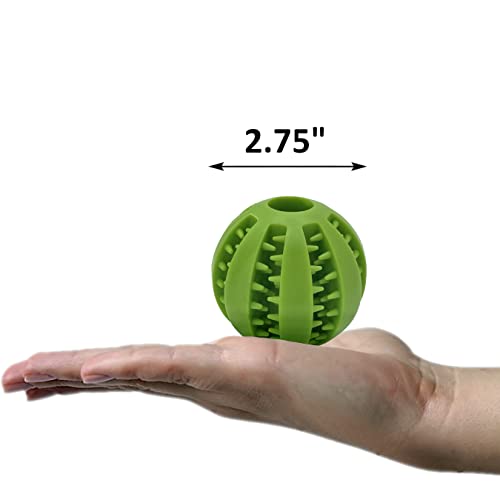 Treat Dispensing Dog Ball – Durable Rubber Interactive Dog Feeder Puzzle Toy, 2.75" Size