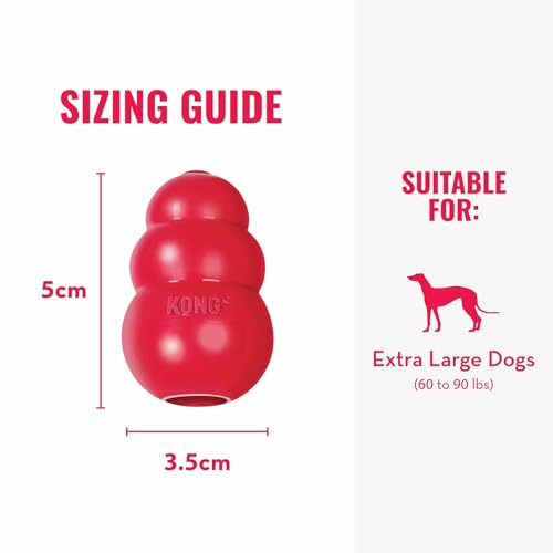 KONG Classic Stuffable Toy, Natural Rubber, Extra Large Dogs (Pack of 2) - size: X-Large(2-Pack)