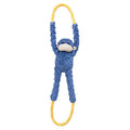 ZippyPaws RopeTugz Durable Dog Pull Rope Toy - Blue Monkey - color: Blue, size: 28 x 5 x 5 in