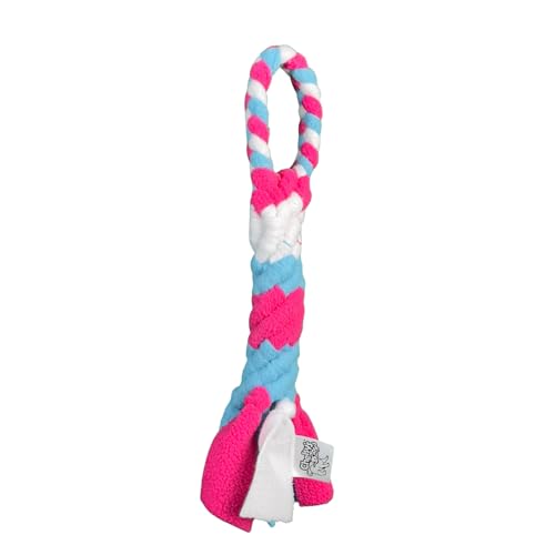 Patented Fleece Tug Toy for Dogs (Blue) - color: BLUE