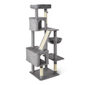 Amazon Basics Indoor Cat & Kittens Multi-Level Climbing Activity Tower with Scratching Posts, FSC Certified, 60.1" (152.7cm) H, Grey - size: Large – 60.1" (152.7cm) H