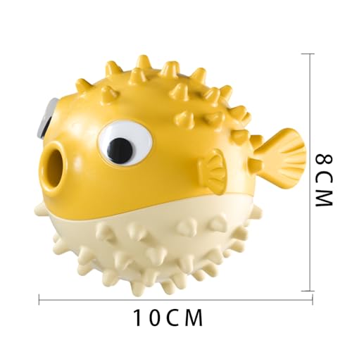 Dog Balls with Bell Sound, Interactive Dog Toys,Treat Dispensing Dog Toys, cat Toys Balls，Rubber Elastic Ball Toys for Small/Medium/Large Cat and Extra Small/Small Dogs (Yellow) - color: Yellow