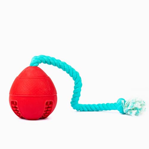 Fossa 4-in-1 Crate Entertaing Puzzle Chew Toy for Dogs | Upgrade Crate Training Aids for Puppies | Food Treat Dispensing Dog Toys | Dog Teething Ball with Adjust Rope to Reduce Stress Anxiety