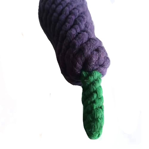 Dog Toys Puppy Teething Chew Pet Cat Toy Healthy Handmade Gifts - color: Purple eggplant
