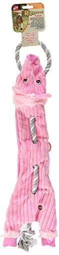 SPOT Skinneeez Barnyard Tug Dog Toy - Rope Design for Strong Chewers, Squeaker & Crinkle, Stuffing-Free, Tug Toy for Medium to Large Dogs & Puppies -23 inch, Style Varies