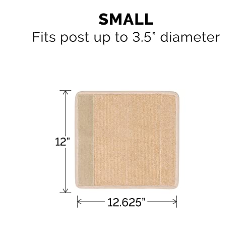 Furhaven Wrap Around Scratching Post Cover for Indoor Cats, Fits Posts Up to 3.5" Diameter, Durable & Less Mess - Tiger Tough Carpet Scratch Mat - Cream, Small - color: Scratch Post Cover - Cream, size: Small