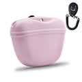 AUDWUD Silicone Dog Treat Pouch with Clicker Magnetic Closure Secure Clip - color: Peach Pink, size: 1 Pack