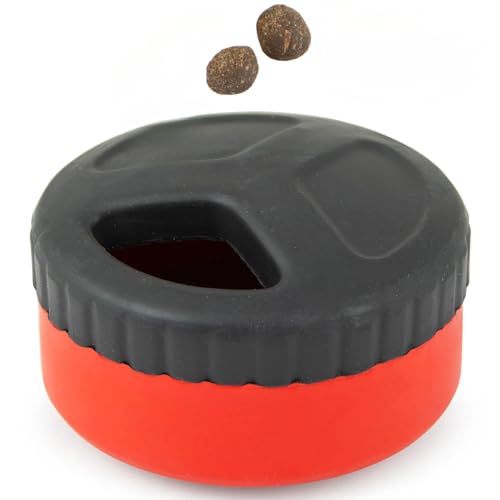 Jeffers Pet Natural Rubber Dog Chew Toy – Red Hocky Disc, Large – Treat Dispensing, Vanilla Scent, Durable, Non-Toxic, Dishwasher Safe, Interactive Fetch & Tug Toy - Perfect for Training - color: Red, size: Large