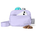 Pup Culture Dog Treat Pouch with Poop Bag Dispenser and Removable Treat Pouch | Cross Body Dog Walking Bag | The Perfect Puppy Training Tool and Even Better Gift - color: Lavender