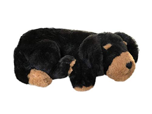 Plush Heartbeat Toy - Calming Anxiety Relief Toys for Puppies and Kittens - Heartbeat in a Soft Comforting Pet Plush for Dogs and Cats (Black and Brown) - color: Black and Brown
