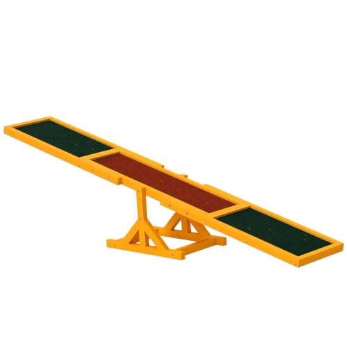 PawHut Wooden Dog Agility Seesaw for Exercise71 L x 12" W x 12" H Natural - color: Natural Wood, size: 70.75" x 11.75" x 11.75"