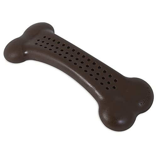 Pet Qwerks Flavorit BarkBone - Fillable Dog Bone for Moderate Chewers - Peanut Butter Flavor - 4.25" - size: Small