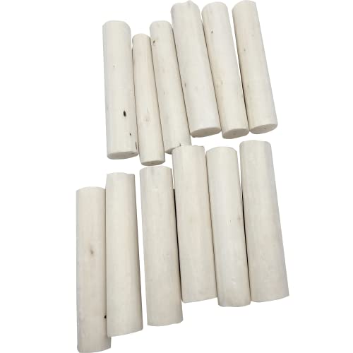5502 Natural Sola Logs PK12 - Large Bird Foraging Chew Toys - color: Sola Logs no Bark, size: Pack 12