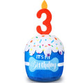 Dansydaisy Dog Birthday Cake Toy Squeaky Plush Gift,3rd,Blue - color: Blue, style: 3rd