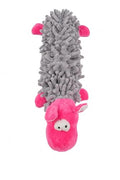 PawfectBabies HippoHugs Crinkle & Chew Toy for Dogs – Soft Plush Squeaky Dog Toy, Interactive Crinkle Toy for Small & Medium Dogs, Cute Pink & Grey Hippo Puppy Toy