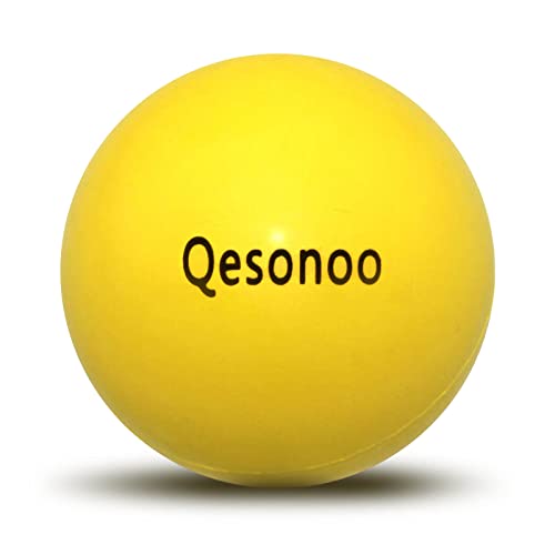 Dog Balls Indestructible,Solid Rubber Bouncy for Dogs Aggressive Chewers Large Breed,Non-Toxic&Floating&High Elasticity,Durable Fetch Ball Medium to Chew,Play and Training. (Yellow) - color: Balls Yellow, size: 2.7 In(7cm)
