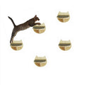 SHENGOCASE 5-Pack Natural Wood Wall Mounted Cat Steps - size: A
