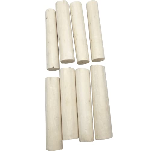 5501 Natural Sola Wood Logs, 8 Pack - Barkless Bird Shredding Foot Toys - color: Sola Logs no Bark, size: Pack 8