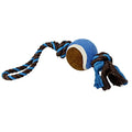 Dog Rope Toy with Tennis Ball (11”) – 1-Pack Blue - size: 1 Rope Dog Toy Blue Ball FBA