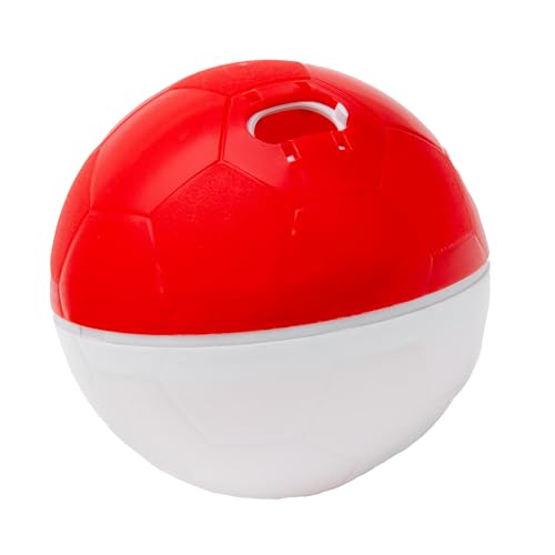 amicus - Crazy Ball Treat Dispenser, Smart Dog Treat Dispenser Ball - Pets Enrichment Toys - Dog Toys to Keep Them Busy - Slow Feeder - 300g/10.5 oz - Red/White - color: Red & White, size: 300g