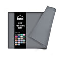 Silicone Dog Food Mat Waterproof Pet Feeding Tray for Small Medium Dogs - color: Grey, size: 24"L x 16"W