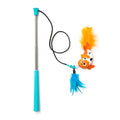 Mad Cat Playing Koi Retractable Feather Wand Cat Toy with Telescopic Handle - style: Playing Koi