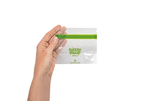 Smelly Proof 100pk Stand-Up Reusable Food Storage Freezer Bags - US Made, BPA-Free, Clear 3 mils 4" x 3" - 100 pcs - size: 100pk, 4x3" - XS Mini Pocket