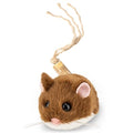 Migipaws Interactive MigiMouse Cat Toy 360° Rolling & Spin with Wiggling Tail for Indoor Cats Smart Motion Sensor, Realistic Squeak, Rechargeable Plush Kitten Toy (Brown)