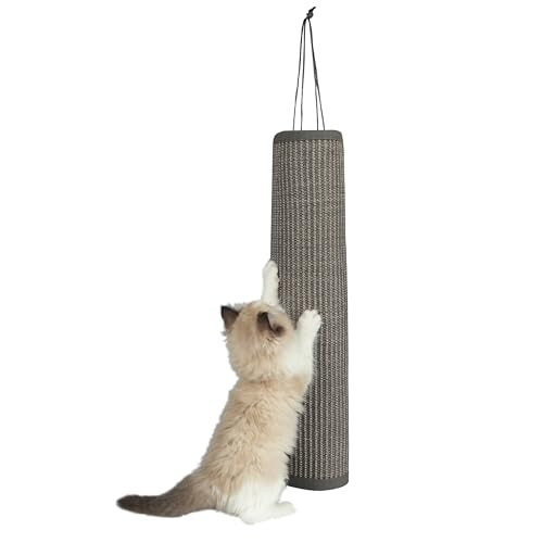 Best Pet Supplies Catify Hanging Cat Scratcher - Log, Gray - color: Gray Log