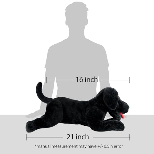 LotFancy Dog Stuffed Animal, 21 inch Black Lab Plush Dog, Realistic Stuffed Puppy Plush Toy for Kids (Pack of 3) - color: Black, size: 21 inch (Pack of 3)