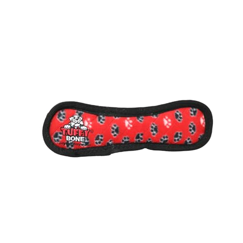 TUFFY® Bone Medium Ultra Durable Plush Dog Toy - color: Red Bone