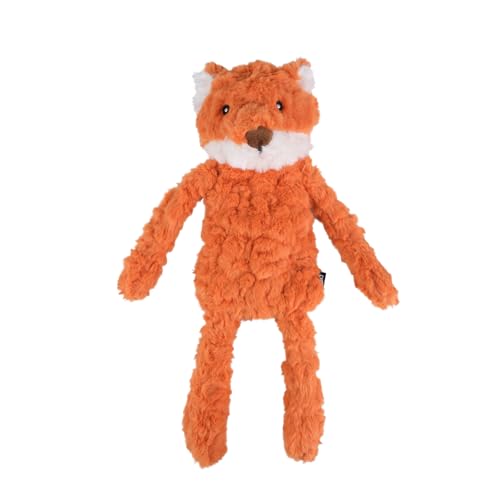 CHEWFFON Stuffless Fox Dog Toy, Squeaky & Crinkle Plush Treat Hiding Toy - style: Fox