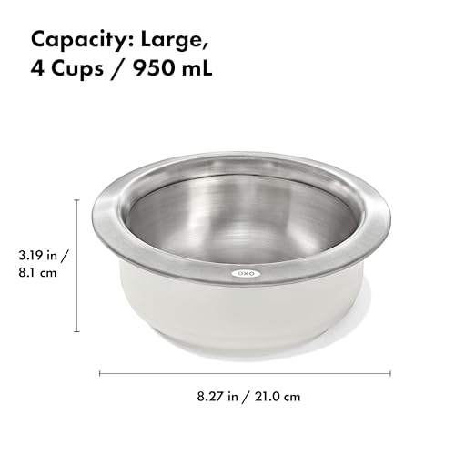 OXO Pet Nonslip Stainless Steel Dog Bowl - Large, 4 Cup Capacity - style: Bowl - Large
