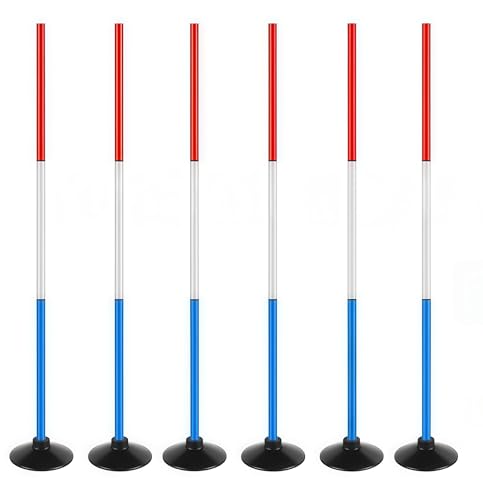 Pole Bending Set – 6ft 6-Pack Agility Training Poles for Horse,dog,soccer
