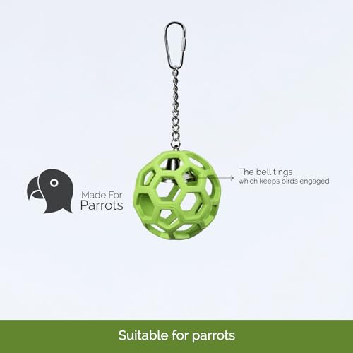 JW Pet Activitoys HOL-ee Roller Parrot Toy, 4in Diameter - size: 3.5'' diameter 7.75'' length