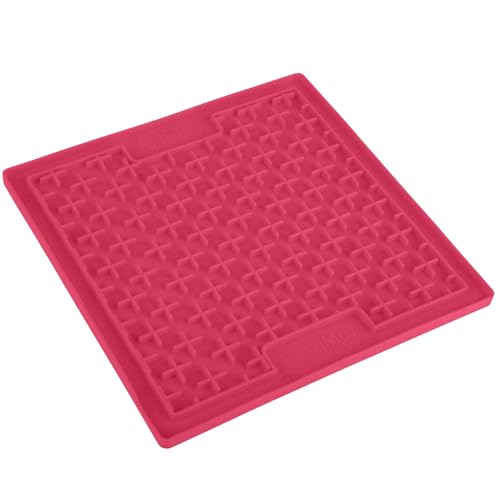 LickiMat Classic Buddy, Cat Slow Feeder Lick Mat, Boredom Anxiety Reducer; Perfect for Food, Treats, Yogurt, or Peanut Butter. Fun Alternative to a Slow Feed Cat Bowl or Dish, Pink - color: Pink