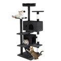 FDW | 54" Cat Tree Tower | Grey | Multi-Level Indoor Activity Center - color: Grey