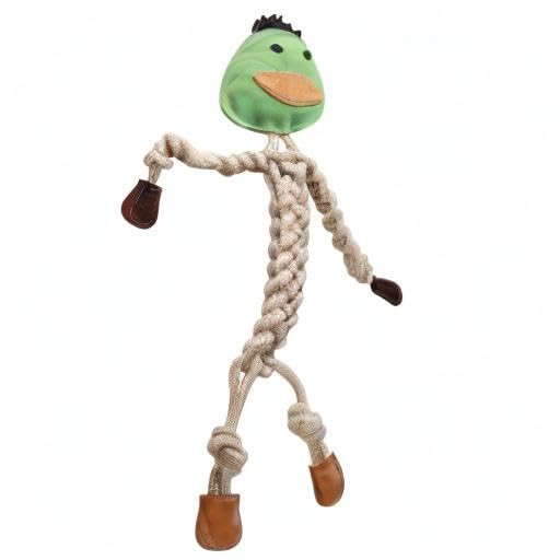 HuggleHounds Durable, All-Natrual Rope Knotties, Dog Toy - color: Duck, size: Regular
