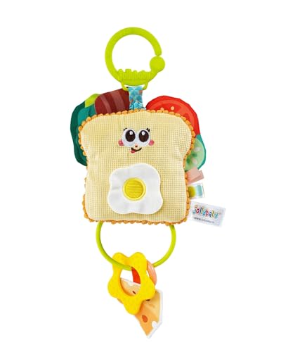 Jollybaby Pull Down Car Seat Stroller Hanging Toy for 0-12 Month Baby Toast - style: Toast