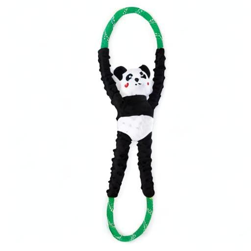 ZippyPaws RopeTugz Durable Dog Pull Rope Toy - Panda - color: Panda, size: 28 x 5 x 5 in
