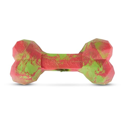 Blow Pop Ombre Geo Bone – Durable Dog Chew Toy for Aggressive Chewers – Textured TPR with Vanilla Scent