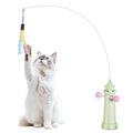 Hands-Free Suction Cup Cat Toy, Interactive Wand Teaser with Windmill Spinner, 2-in-1 Cat Toy for Boredom Relief & Indoor Play