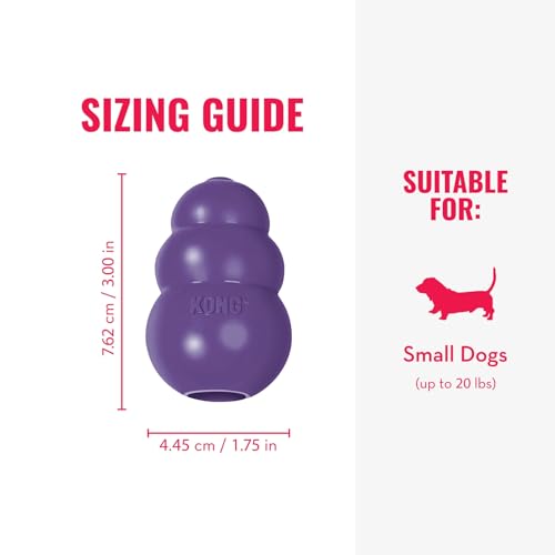 KONG Senior, Gentle Natural Rubber Stuffable Dog Toy, for Small Dogs - size: Small (Pack of 1)