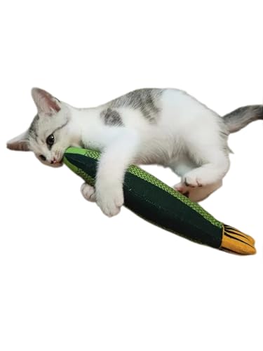 Cat Toys Saury Fish, 3 Pack, Catnip Crinkle Sound, Soft and Durable, Interactive Kitten Kicker for Indoor Kitty Exercise 9.4 Inches for All Breeds