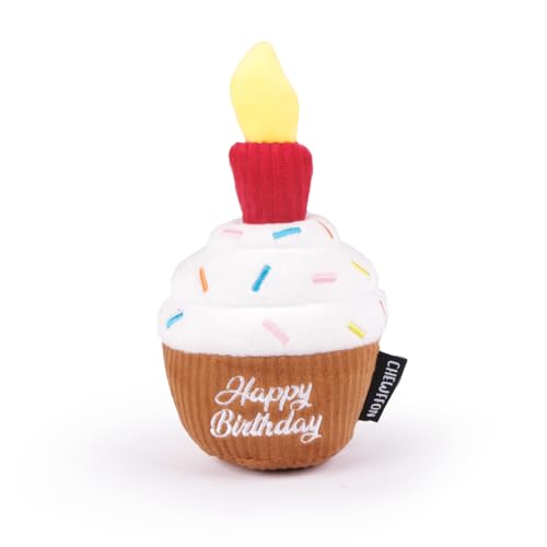 CHEWFFON Dog Birthday Cake Toy, Interactive Snuffle Puzzle Toy - style: Birthday Cupcake