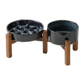 Havniva Raised Slow Feeder Dog Bowls, Elevated Dog Bowls Slow Feeder Set - color: 2 x Starry Sky + Stand - C, size: M- 7.3inch / 1.2 Cups